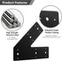45 Degree Angle Flat Bracket (2 pc) with Powder Coating, Mending Plate, Angled Brackets for Truss and Framing