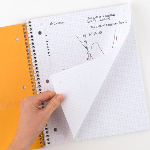 Five Star 1 Subject Spiral Notebook, Tidewater Blue, 100 Sheets, 8-1/2" x 11", Graph Ruled Paper, Water Resistant Cover