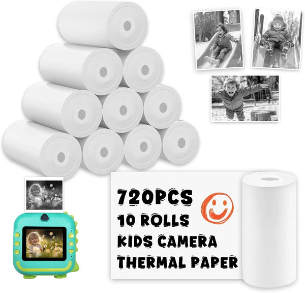 720Pcs Thermal Paper for Kids Camera Instant Print, 57x25mm Instant Print Paper,