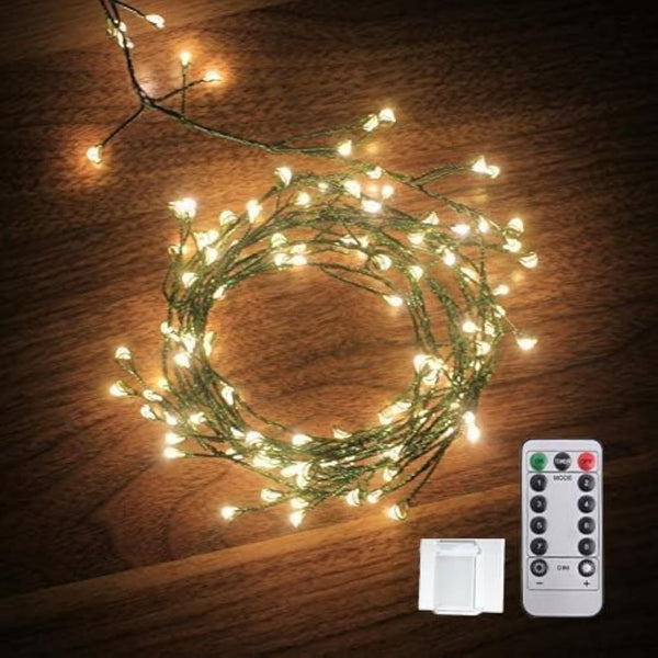 Dailyart 6feet 120 LED Starry Lights, Battery Operated Waterproof Dark Green Copper