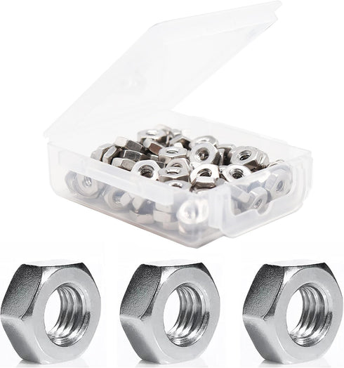 binifiMux 150 pcs M3 Hex Nuts, Stainless Steel 3mm I.D Hex Nuts for 3D Printer & Machinery, Silver