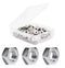 binifiMux 50pcs SAE 1/4"-20 304 Stainless Steel Hex Nuts, Lock Nuts, Plain Finish, 18-8/A2-70