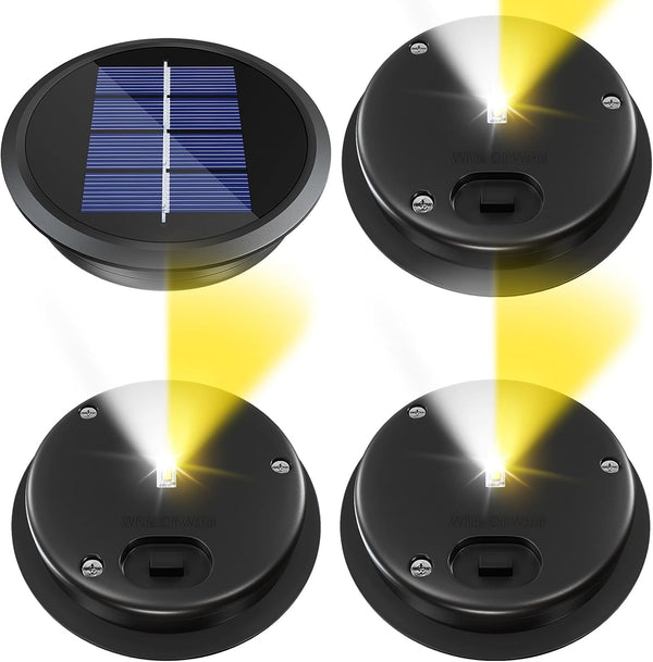 Zfiglum 4 Pack Replacement Solar Light Parts, Waterproof Solar Light Replacement Top with