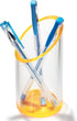 OfficeGoods Acrylic Pen & Pencil Holder - Modern Cylinder Design, Beautiful Desk Organizer for Home or Office, Neon
