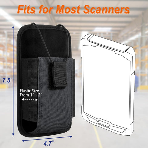 Homakover TC75x, TC75, TC70x, TC70, TC72, TC77, M60, MC65, MC67 Large Scanner Holster, Rugged Vertical Carrying Case