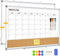 Dry Erase Calendar Board for Wall, 24"x18" Magnetic Whiteboard Calendar with Cork Board and Aluminum Frame