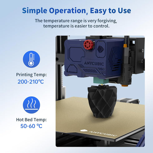 3D 3D 1.75mm 0.02mm, 1KG (2.2 lbs), ANYCUBIC PLA Printer Filament, Printing PLA Filament Dimensional Accuracy +/- Spool