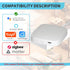 STALDRIX 2.4GHz 10m 128 Setup White Mesh Bluetooth WiFi Gateway - Only, Coverage Devices, Compatible with Tuya Alexa