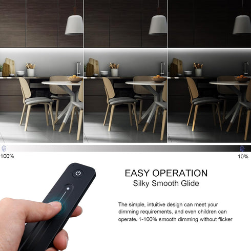 Dimmer 5V-36V 8A Dimming JOYLIT LED Switch with Remote, DC Magnetic Wall-Mounted RF Wireless Control, Sensitive Touch