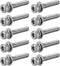 M4 x 25mm Stainless Steel Hex Socket Head Cap Screws Bolts, uxcell, 10pcs with Spring Washer and Plain Washers