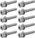 M4 x 25mm Stainless Steel Hex Socket Head Cap Screws Bolts, uxcell, 10pcs with Spring Washer and Plain Washers