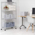 IRIS USA Medium Portable Desktop File Box, 6 Pack, with Side Handles, Hanging File Folders, Clear for Magazines and Mail
