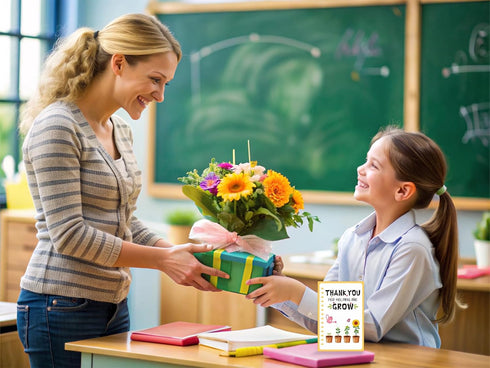 Teacher Thank You Cards with Envelopes - End of the Year Teacher Graduation Gift from Student Kids Teacher Appreciation