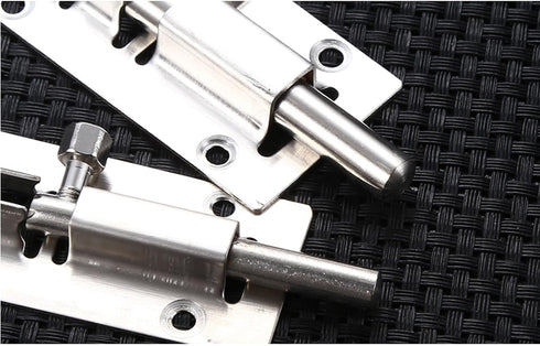 VIPERMARK 1 304 5-Inch 8 Pc Stainless Steel Sliding Door Lock | Security Latch with Screws