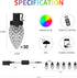 C9 33Ft 50 Dynamic Christmas Lights Outdoor, LED Smart RGB, APP Remote Controlled, Connectable Waterproof Music Xmas