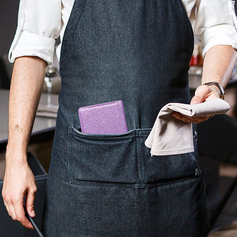 ACdream Server Books for Waitress, Guest Book Note Pad, Cute Pocket Leather Money Organizer Wallet, Cash Check Bill
