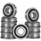 Bonbo 10Pcs Flanged Ball Bearings, ID 3/4" x OD 1-3/8" for Lawn Mower, Wheelbarrows, Carts, Hand Trucks