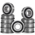 Bonbo 10Pcs Flanged Ball Bearings, ID 3/4" x OD 1-3/8" for Lawn Mower, Wheelbarrows, Carts, Hand Trucks