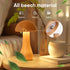 LONRISWAY Dimming, 360 Wooden Mushroom Lamp, Portable Cordless Touch Switch Rechargeable Battery Operated Lamp,Stepless