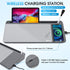 Varhomax Glass Desk Whiteboard with Wireless Charger, Dry Erase Board with Storage for Home and Office