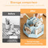 Desk Pencil Pen Holder, 9 Slots 360 Degree Rotating Organizer, Cute Storage Cup for Office, School, Home (Blue)