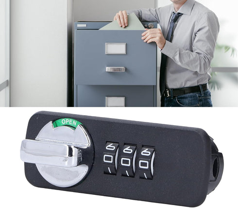 3 Mechanical Combination Lock, High Security Digit Combination Cabinet Lock, Password Drawer Lock for TV Cabinets