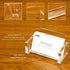Padike Acrylic Business Card Holder, Clear Business Card Stand for Desk Display