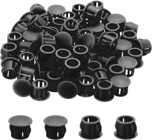 MECCANIXITY 78Pcs Plastic Hole Plugs, 1/2" x 3/8"(DxH) Hole Cover Tubing End