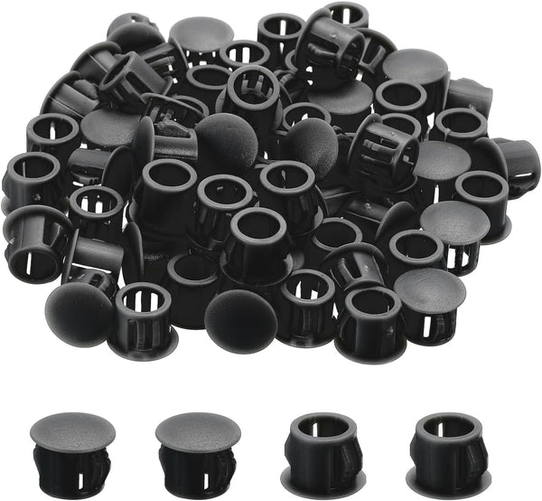 MECCANIXITY 78Pcs Plastic Hole Plugs, 1/2" x 3/8"(DxH) Hole Cover Tubing End