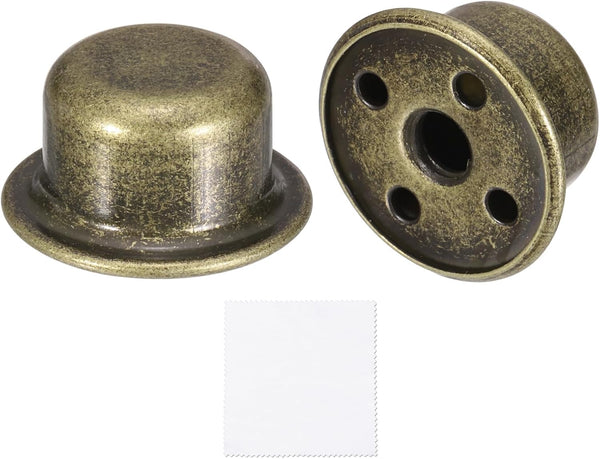 uxcell 2Pcs 0.5" Tall Lamp Finials Bronze, 1/4-27 Thread Lamp Cap Knob