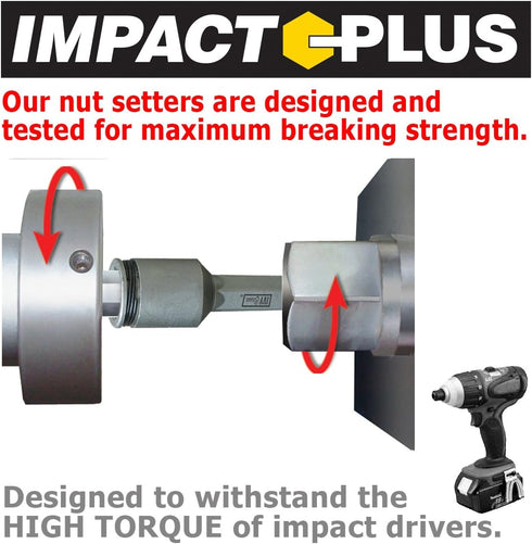 IVY Classic 44698 Non-Magnetic Spring Nut Setter, 3/8 x 1-3/4", Impact Plus, 1/Card