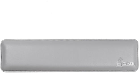 Bailey Full Size by Castle - Leather Ergonomic Computer Wrist Rest Pad for Keyboards with 104 Keys (Stone, Full Size)