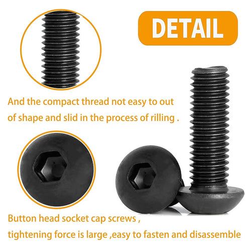 16 Pack M4 T-Nut Metric Camming Screw Replacement Sets, Compatible with Standard Rail Systems