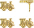 Train Push Pins - Gold Metal Train Pins - for Cork Board,