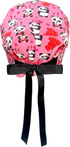 Euro Style Scrub Cap for Women & Men with Ribbon Ties & Buttons, Head Cover for Long or Short Hair