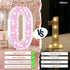 NANXU 12.6 Inch 16th 16 LED Pink Marquee Light Up Numbers, Sweet Birthday Decorations Number Lights as Gifts for Girls