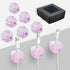 Frayot 9Pack Magnetic Cable Clips for Nightstand, Adhesive Night-Glowing Cord Holder Organizer for