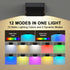 IP65 with10 (4) ZCXLIGHT Solar Fence Lights Outdoor,Fence Solar Lights Outdoor Waterproof Led Fixed Colors RGB Color