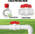 2PCS 2" PVC Ball Valve, SCH40 Slip PVC Water Pipe Valve with Easy Turn Red T-Handle, Shut-Off PVC Ball Valve Socket for Swimming Pool, Sprinkler Lines, Outdoor Plumbing & Irrigation System