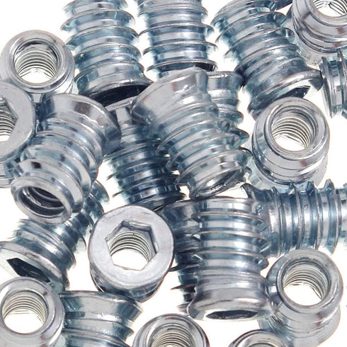 1/4-20 Hex Drive Threaded Inserts for Wood - 40 Pieces Included