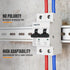 Miniature Circuit Breaker 120/240VAC 16A Double Pole, DIN Rail Mount, Thermal Magnetic AC Disconnect Switch