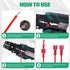 Twidec 100PCS Nylon Spade Connectors Kit, 22-10 Gauge Quick Disconnect Fully Insulated Male and Female Terminals