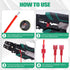 Twidec 100PCS Nylon Spade Connectors Kit, 22-10 Gauge Male and Female Quick Disconnect Fully Insulated