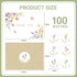 KOPOOEOE 100 Sets Wildflower Thank You Cards with Kraft Envelopes Sticker Watercolor Floral Blank Greeting Cards