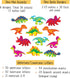 Dinosaur Bulletin Board with Cutouts, Dino Themed Letters, Border, Mini Rewards Card Set for Classroom Decorations