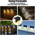 4 Pack, Consss Solar Fence Deck Lights Outdoor Waterproof LED Solar Fence Lights for Step, Outside Stairs, Yard, Patio