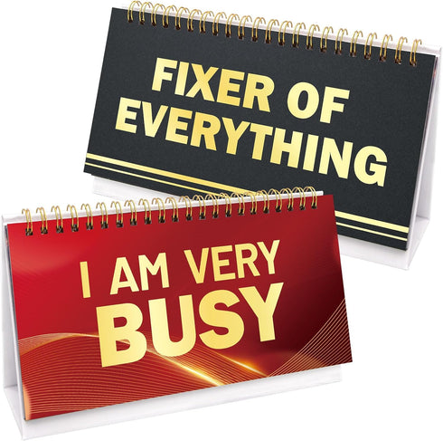 Funny Desk Supplies for Work, 30 Desktop Flip Messages Accessories, Novelty Gifts for Colleagues Office Decor