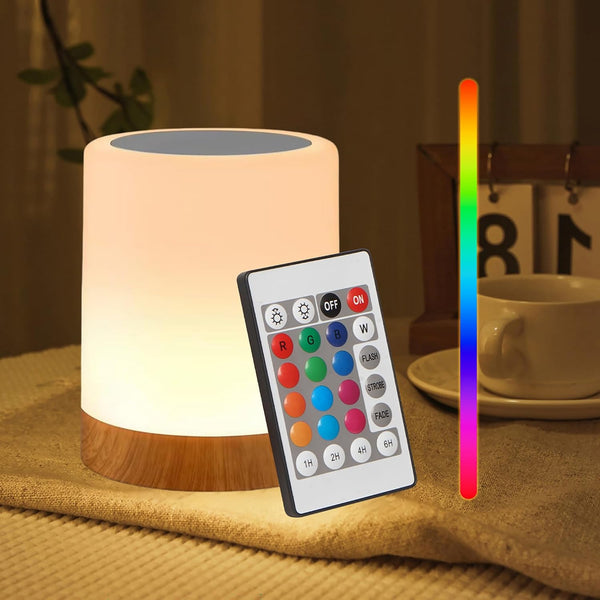 Portable Touch Small Night Light, 13 RGB Colors and 5 Brightness Levels