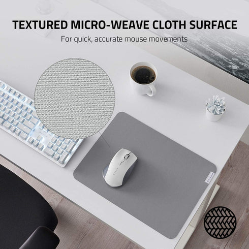 Razer Pro Glide Soft Mouse Mat, Thick High-Density Rubber Foam, Textured Micro-Weave Cloth Surface, Medium Size