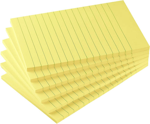 Early Buy Lined Sticky Notes, 6 Pads, 4x6, 45 Sheets/Pad, Bright Color Sticky Notes